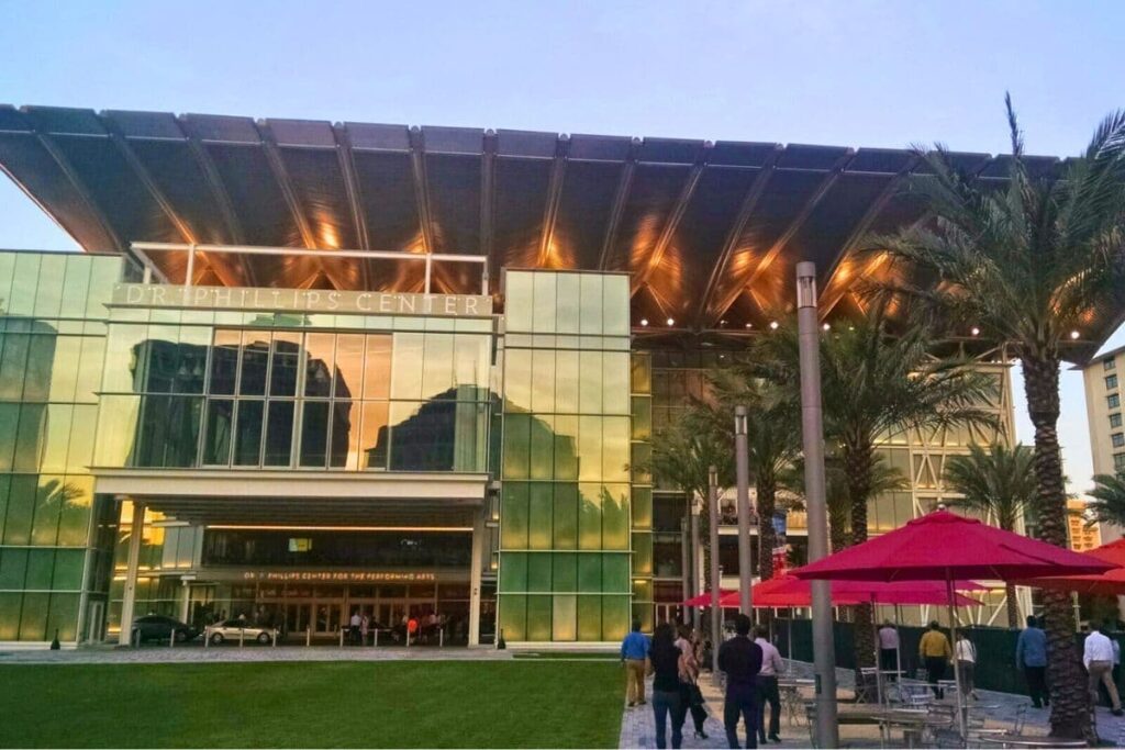 Exterior of Dr Phillips Center for the Performing Arts