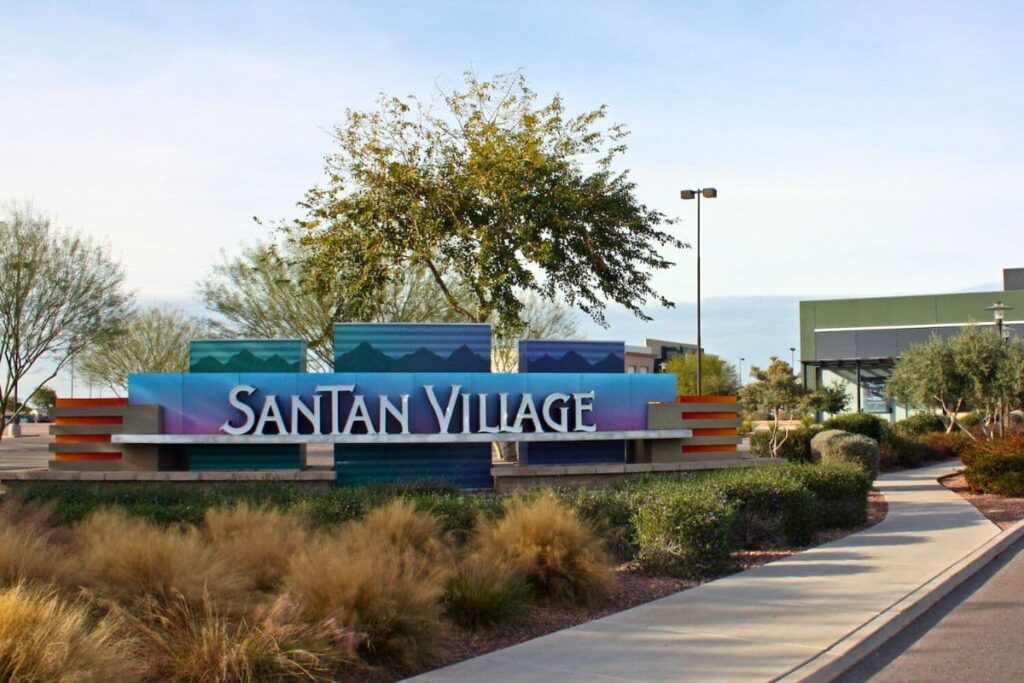 SanTan Village shopping center sign