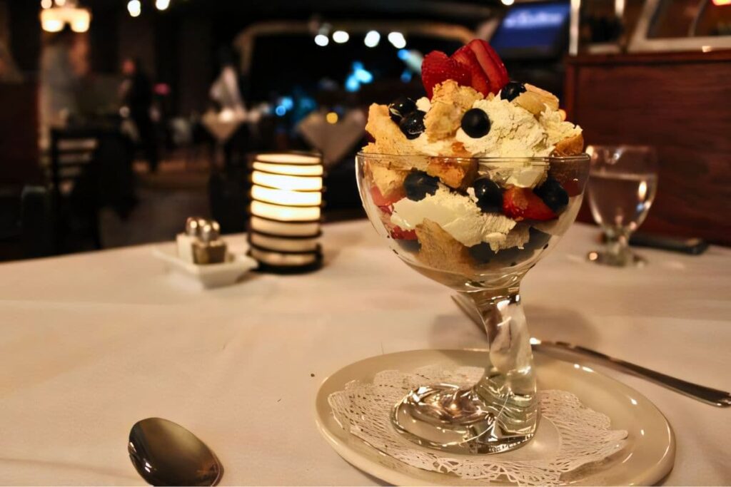 Double berry shortcake in a glass