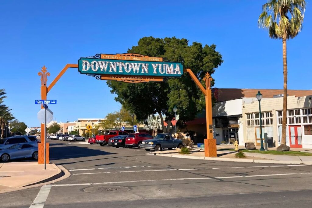 Gateway to the Southwest Downtown Yuma street sign