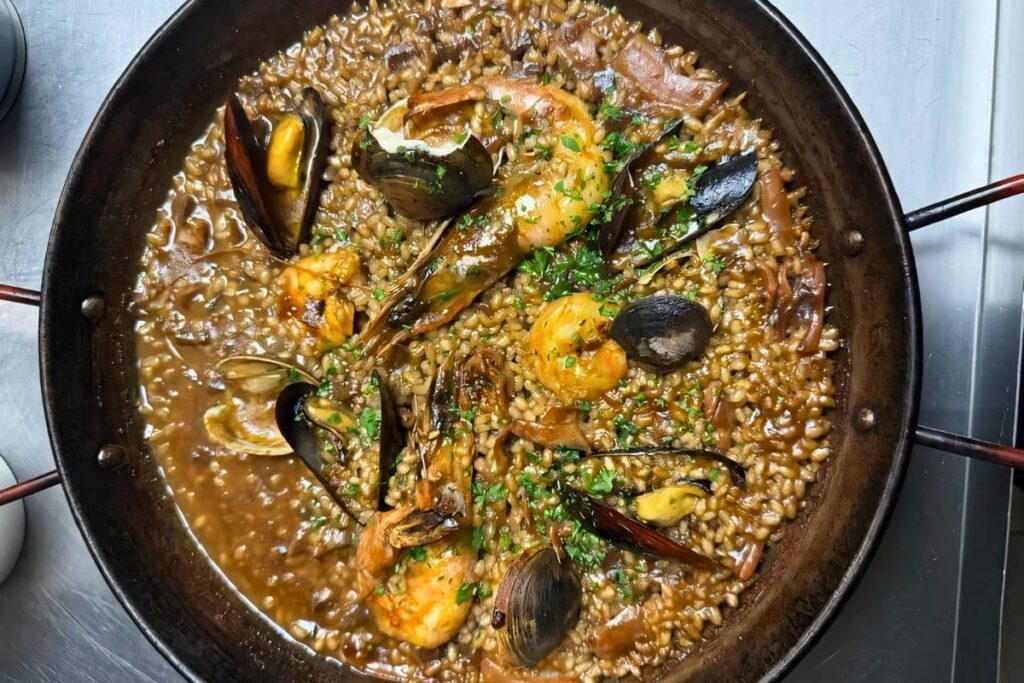 Paella de Mariscos at Taberna Ole