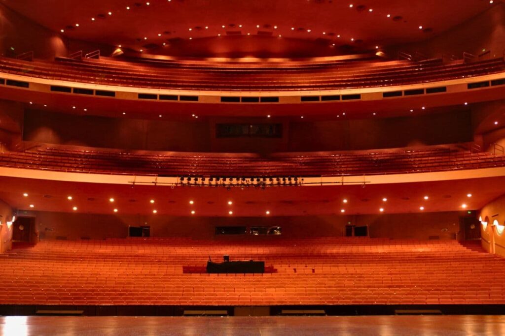 Stage facing the audience from the ASU Gammage theatre