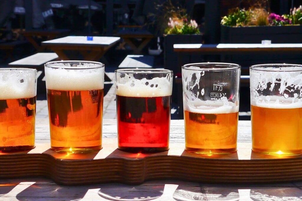 Craft beer flight